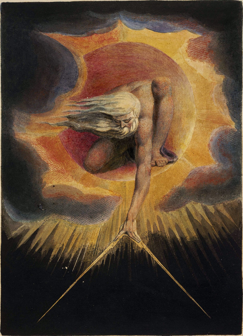 William Blake's Urizen - representing the tyrannical god of measurement and cold reason